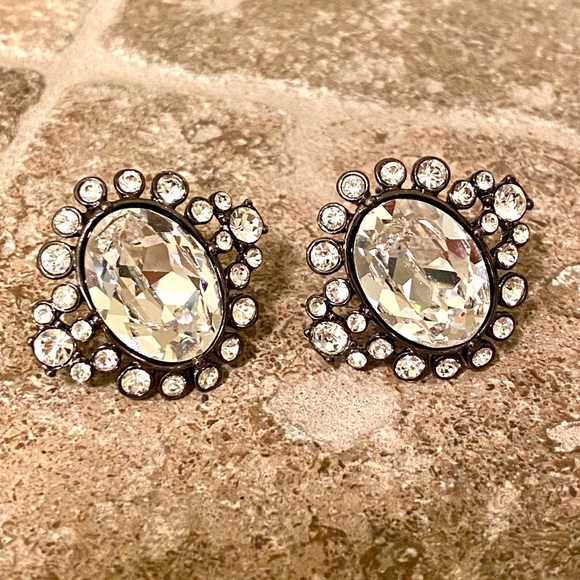 Givenchy Jewelry - Givenchy Rhinestone Clip-on Earrings